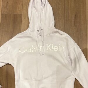 Calvin Klein White Pullover Hoodie